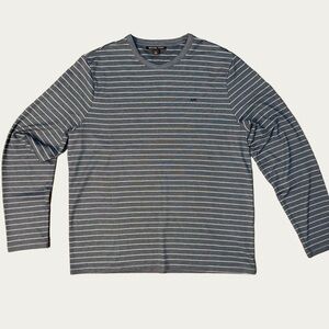 Michael Kors Gray Striped Long Sleeve Shirt NWOT